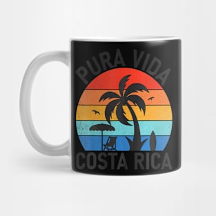 Pura Vida Beach Costa Rica Sunset Beach Surf Summer Mug